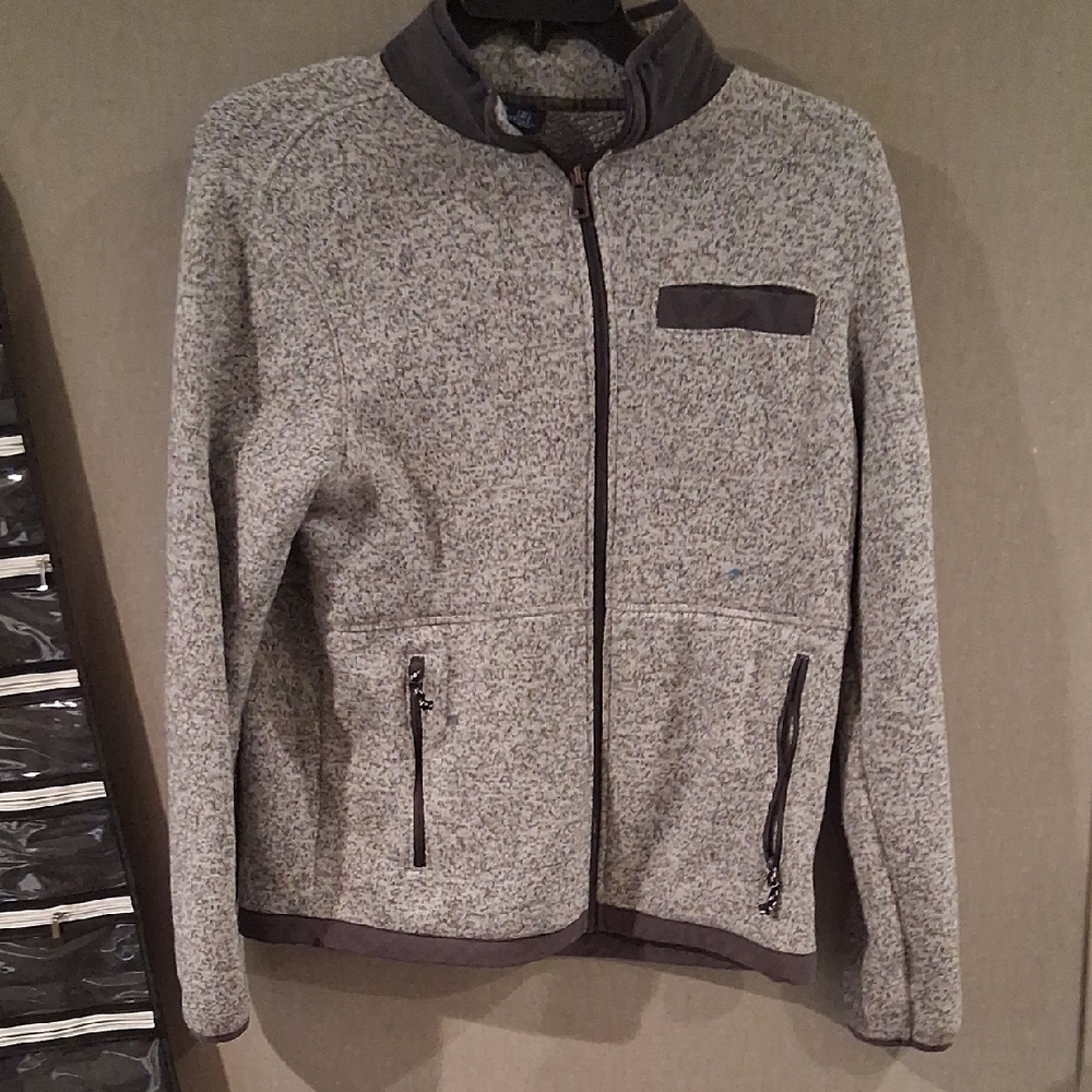 Gray Zip-Up Jacket with Pockets